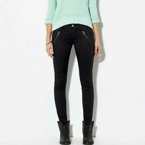 American Eagle Black Moto Pants 6
